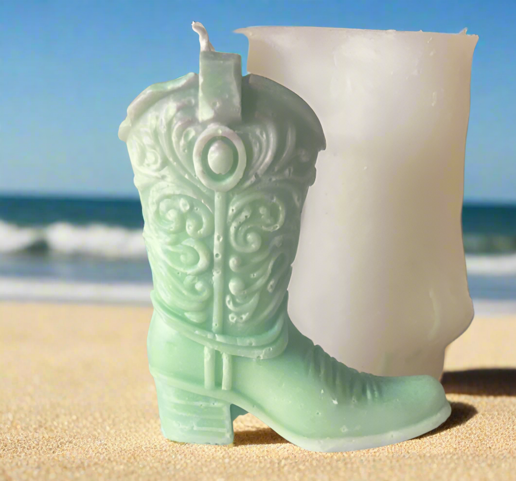 Cowboy boot candle passionfruit scented