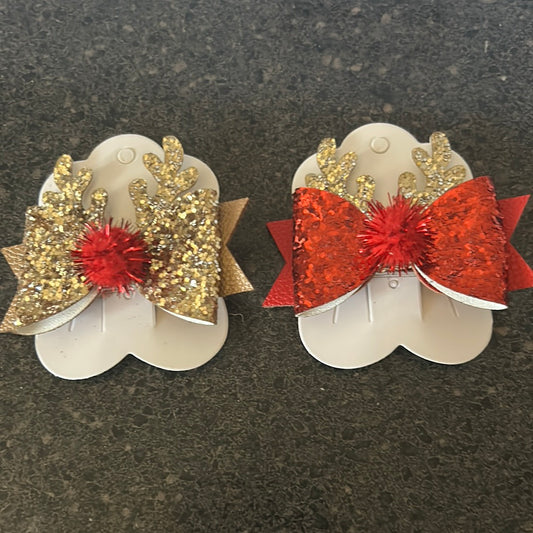 Christmas hair clips