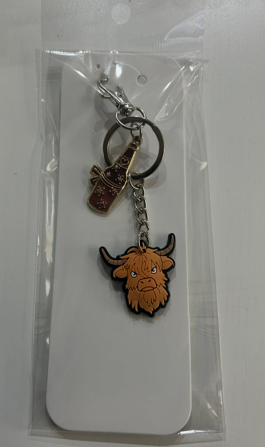 Highland cow  keychain