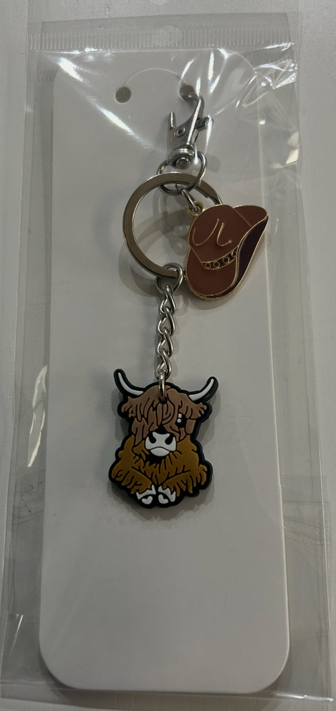 Highland cow  keychain