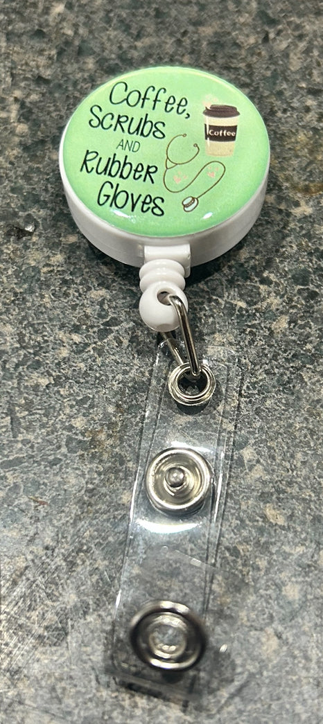 Retractable nurse badge holders