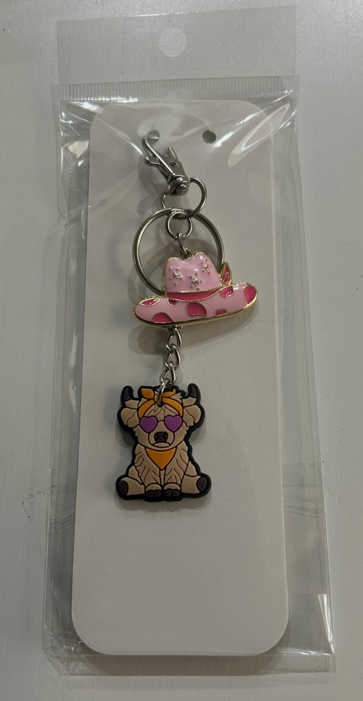 Highland cow  keychain