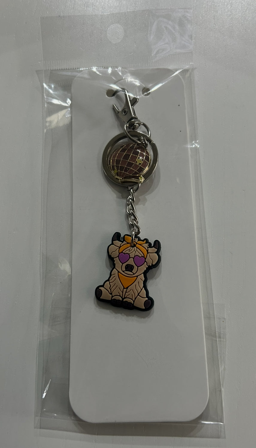 Highland cow  keychain