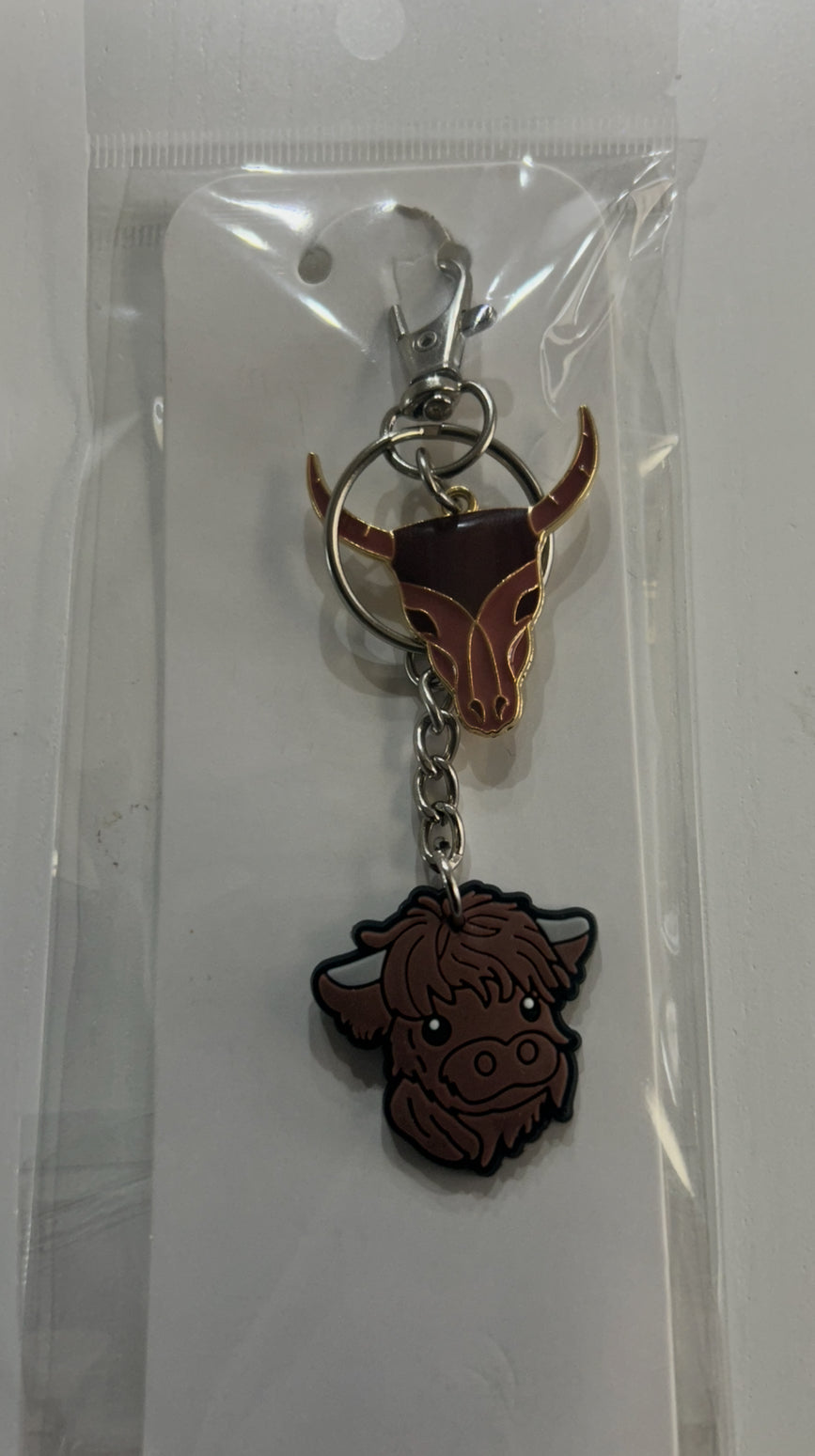 Highland cow  keychain