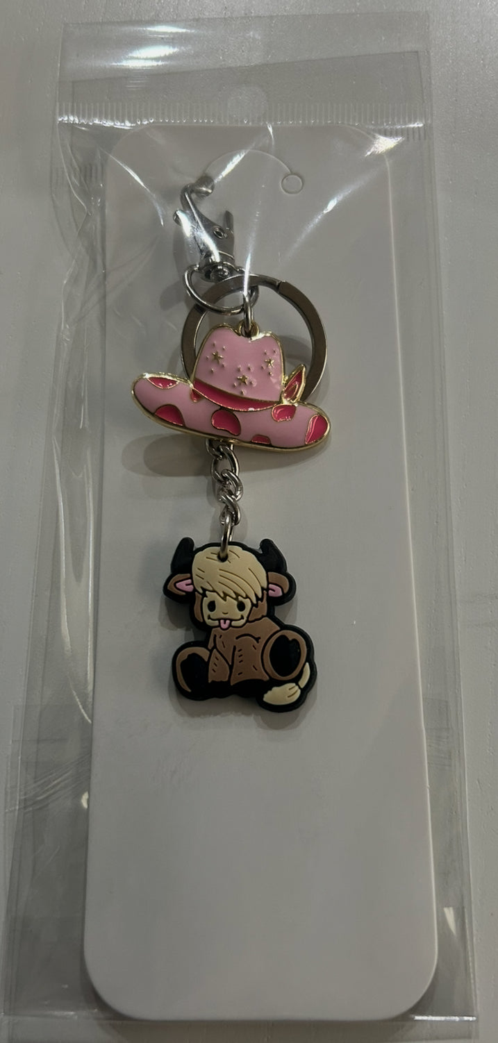 Highland cow  keychain