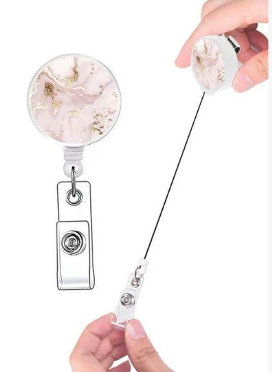 Retractable nurse badge holders