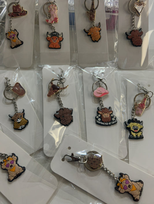 Highland cow  keychain
