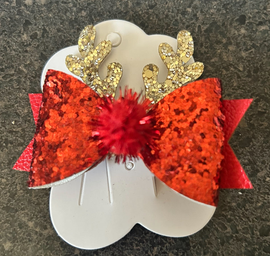 Christmas hair clips