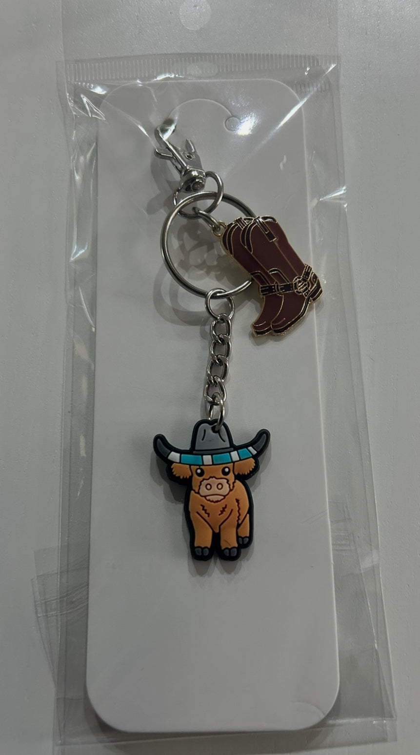 Highland cow  keychain