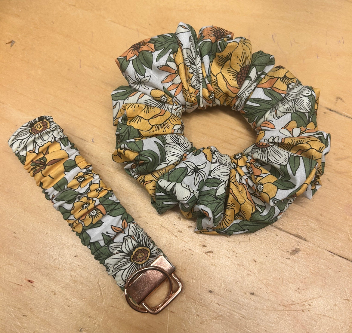 Scrunchy and wristlet set